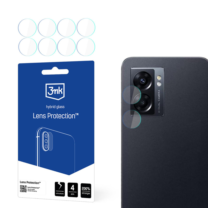 3mk Lens Protection™ hibridinis fotoaparato stiklas, skirtas Oppo A77 5G