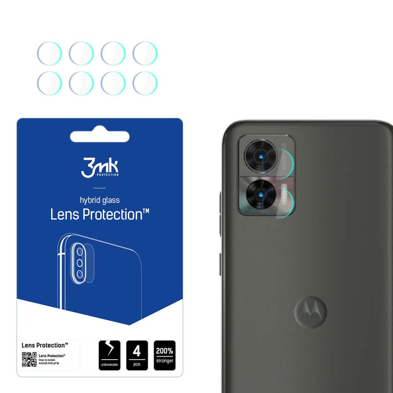 3mk Lens Protection™ hibridinis fotoaparato stiklas, skirtas Motorola Edge 30 Neo