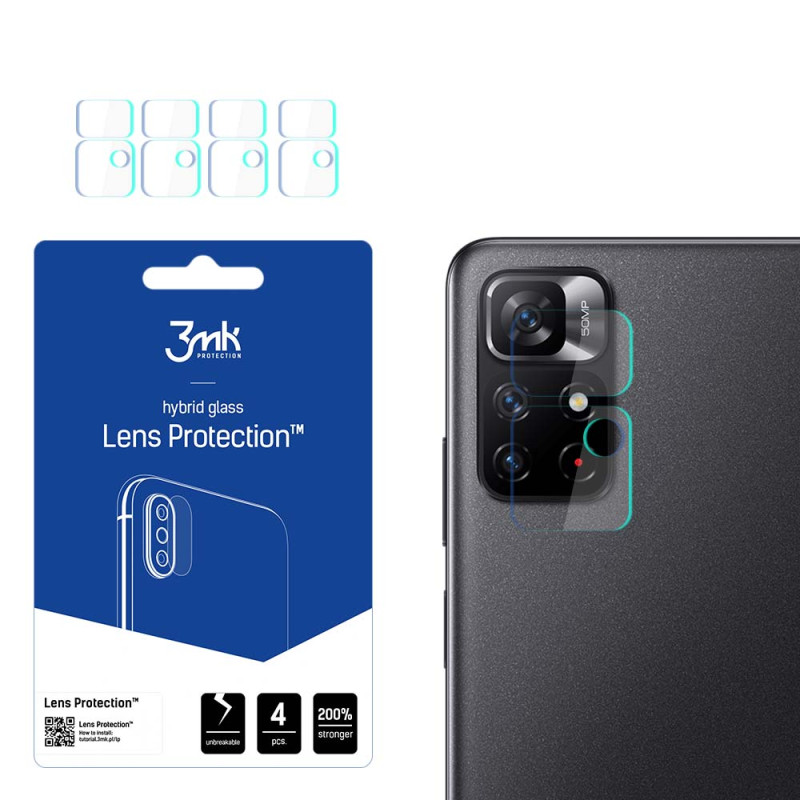 3mk Lens Protection™ hibridinio fotoaparato stiklas, skirtas Xiaomi Redmi Note 11S 5G / 11T 5G