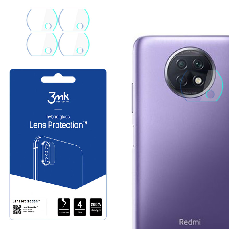 3mk Lens Protection™ hibridinio fotoaparato stiklas, skirtas Xiaomi Redmi Note 9T 5G