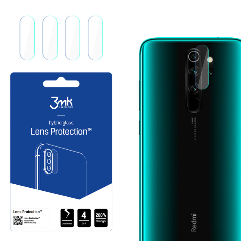 3mk Lens Protection™ hibridinis fotoaparato stiklas, skirtas Xiaomi Redmi Note 8 Pro