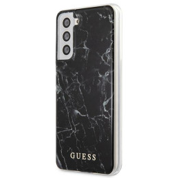 Guess Marble Collection dėklas, skirtas Samsung Galaxy S21+ - juodas