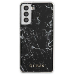 Guess Marble Collection dėklas, skirtas Samsung Galaxy S21+ - juodas