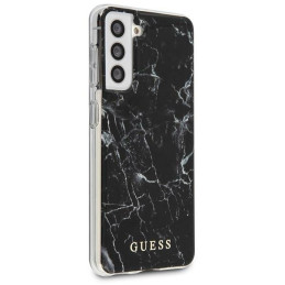 Guess Marble Collection dėklas, skirtas Samsung Galaxy S21+ - juodas