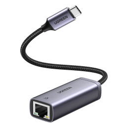 Ugreen išorinio tinklo plokštė C tipo USB – RJ45 1Gbps (1000Mbps) pilka (40322 CM483)