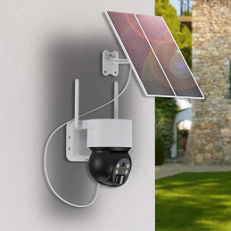 Choetech ASC006-4G saulės kamera išmanioji PTZ 4G LTE su 5W saulės kolektoriumi - balta