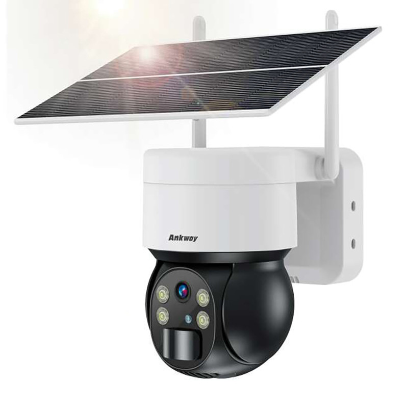 Choetech ASC006-WF saulės išmanioji PTZ WiFi kamera su 5W saulės kolektoriumi - balta