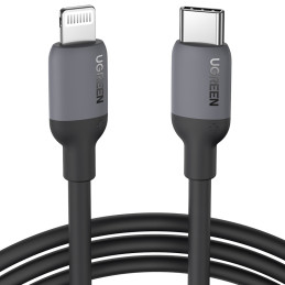 Ugreen US387 Lightning – USB-C MFI PD kabelis 20W 480Mb/ s 1m – juodas