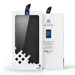 Dux Ducis Brill odinis dėklas Samsung Galaxy Z Fold 6 su atvartu ir kortelių lizdu - juodas