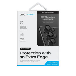 UNIQ Optix aliuminio fotoaparato objektyvo apsauga, skirta Samsung Galaxy S24 Ultra fotoaparato objektyvui su aplikatori...