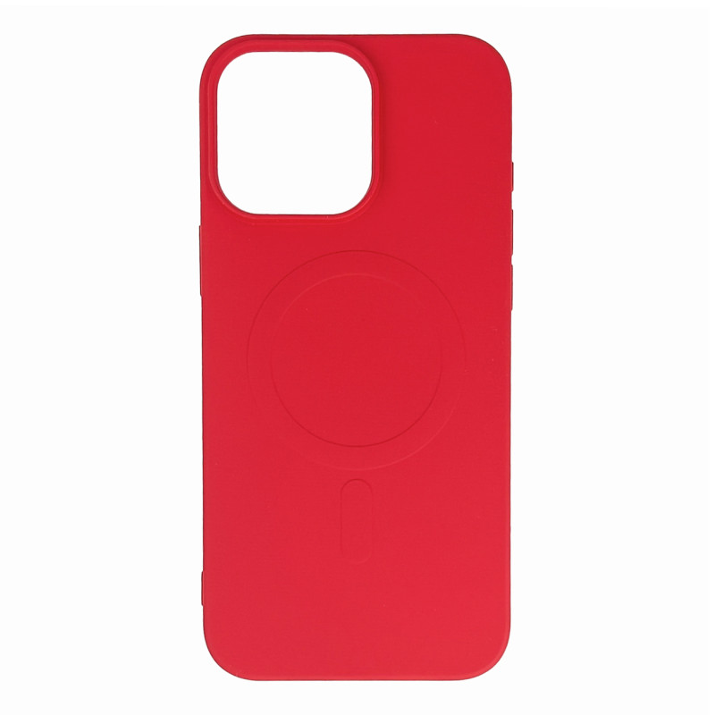 Skystas silikoninis dėklas MagSafe skirtas iPhone 16 Pro Max - raudonas