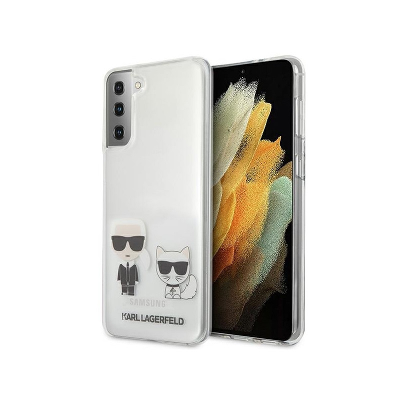 Karl Lagerfeld Karl&Choupette dėklas Samsung Galaxy S21+ - skaidrus