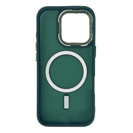 Magnetic Collection MagSafe dėklas iPhone 16 Pro - tamsiai žalias