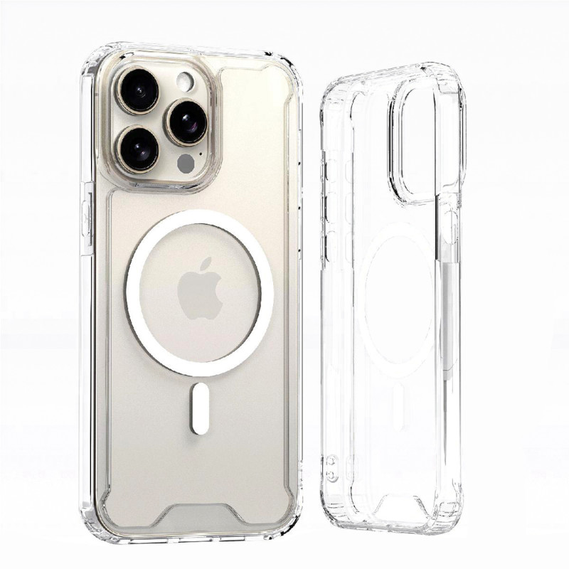 Skaidrus kampinis dėklas MagSafe, skirtas iPhone 16 Pro Max - skaidrus