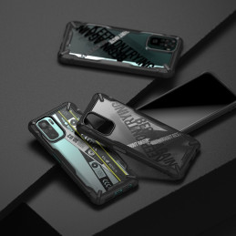„Ringke Fusion X Design“ šarvuotas dėklas su rėmeliu, skirtas „Xiaomi Redmi Note 10“ / „Redmi Note 10S“, juodas (Bilieto...