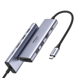 Ugreen 6in1 daugiafunkcis USB Type C HUB – 2x USB 3.2 Gen 1 / HDMI 4K 60Hz / SD ir TF kortelių skaitytuvas / USB Type C ...