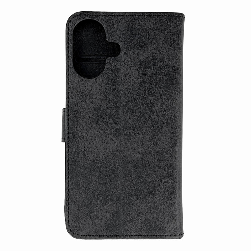 Odinis knygos dėklas iPhone 16 - juodas