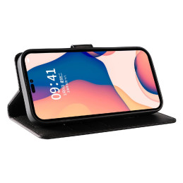 Odinis knygos dėklas, skirtas iPhone 16 Pro Max – juodas