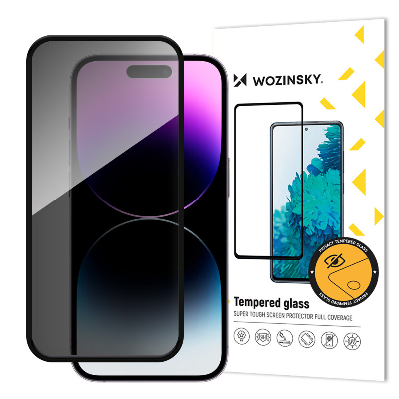 Wozinsky Privacy Glass Grūdintas Privacy Glass su anti-spy filtru, skirtas iPhone 16 Pro Max