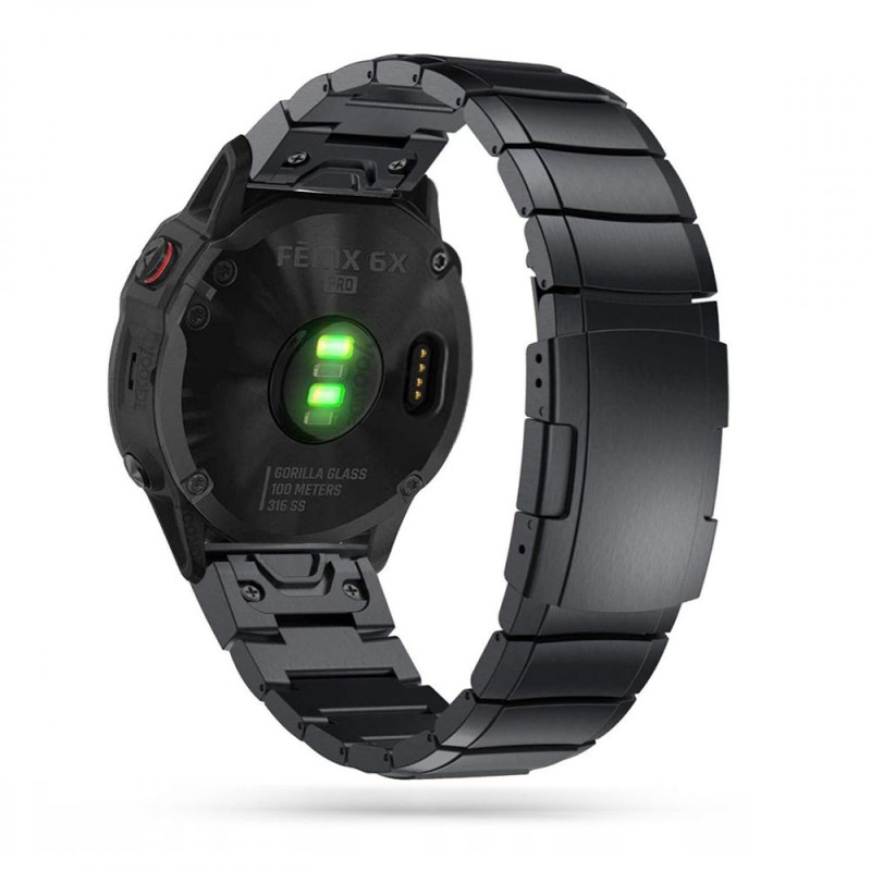 Tech-Protect SteelBand apyrankė, skirta Garmin Fenix 5/ 6/ 6 Pro/ 7 – juoda