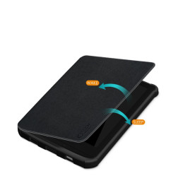 Tech-Protect SmartCase, skirtas PocketBook Basic Lux 2 / 3 / 4 / Color / Touch Lux 4 / 5 / HD 3 - juodas