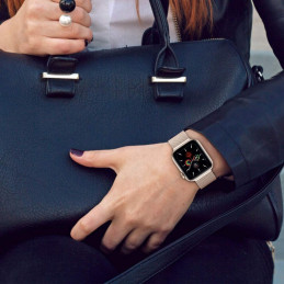Tech-Protect MilaneseBand, skirtas Apple Watch 4/ 5/ 6/ 7/ 8/ 9/ SE/ Ultra 1/ 2 (42/ 44/ 45/ 49 mm) – rožinė