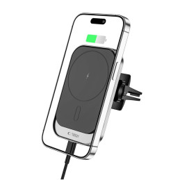 Tech-Protect CW19 magnetinis automobilinis MagSafe laikiklis su 15W indukciniu įkrovikliu orlaidei - juodas