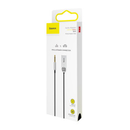 Baseus BA01 Bluetooth 5.0 garso imtuvo garso adapterio kabelis AUX lizdas juodas (CABA01-01)