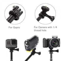 Tech-Protect monopadelis GoPro Hero su asmenukių lazdele iki 92cm - juodas