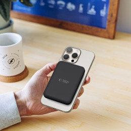 Tech-Protect LifeMag PB9 Powerbank su MagSafe 5000mAh 15W USB-C / Lightning prievadais - juodas + USB-C laidas