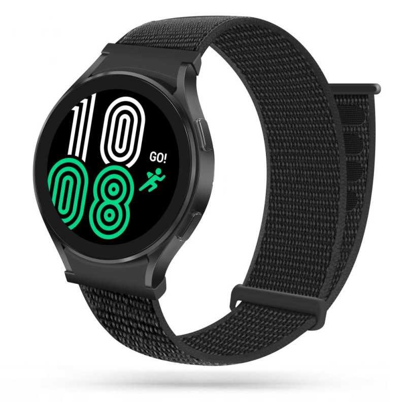 Tech-Protect nailoninis dirželis, skirtas Samsung Galaxy Watch 4/ 5/ 5 Pro/ 6/ 7/ FE – juodas