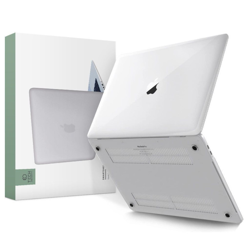 Tech-Protect SmartShell dėklas, skirtas MacBook Pro 14" M1 / M2 / M3 2021-2023 - skaidrus
