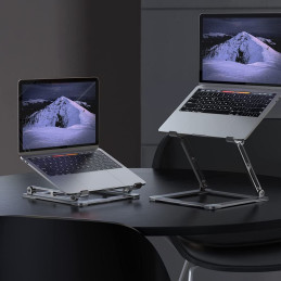 Tech-Protect ULS400 universalus ištraukiamas stovas nešiojamam kompiuteriui iki 17" - pilka