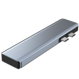 HUB Tech-Protect V5 7in1 2x USB-C - USB-A 3.0 / USB-A 2.0 / 2x USB-C / HDMI / micro SD / TF / SD kortelių skaitytuvas - ...