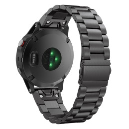 Tech-Protect nerūdijančio plieno apyrankė, skirta Garmin Fenix 5/ 6/ 6 Pro/ 7 – juoda