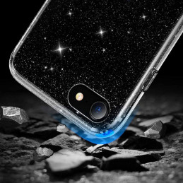 Tech-Protect Glitter iPhone 7 / 8 / SE 2020 / 2022 dėklas - skaidrus ir sidabrinis