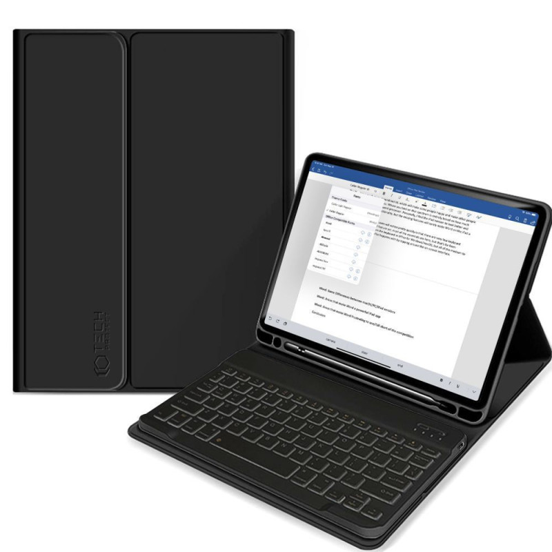 Tech-Protect SC Pen + klaviatūros dėklas su klaviatūra, skirtas iPad 10.2" 2019-2021 - juodas
