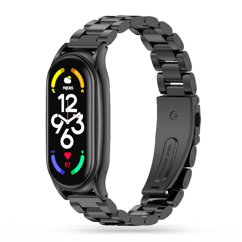 Tech-Protect nerūdijančio plieno apyrankė, skirta Xiaomi Mi Smart Band 7/ 7 NFC - juoda