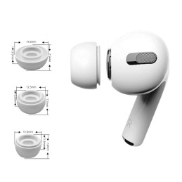 „Tech-Protect“ ausų antgaliai, skirti „AirPods Pro“ 1/ 2, dydžiai S / M / L - balti (3 vnt.)
