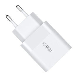 Tech-Protect C30W USB-C PD 30W / USB-A QC 3.0 tinklo įkroviklis – baltas