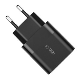 Tech-Protect C30W USB-C PD 30W / USB-A QC 3.0 tinklo įkroviklis - juodas
