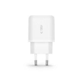 Tech-Protect C20W USB-C PD 20W / USB-A QC 3.0 tinklo įkroviklis – baltas