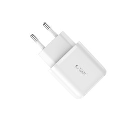 Tech-Protect C20W USB-C PD 20W / USB-A QC 3.0 tinklo įkroviklis – baltas