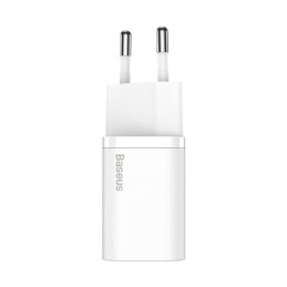Baseus Super Si 1C greitas įkroviklis USB Type C 30W Power Delivery Quick Charge baltas (CCSUP-J02)