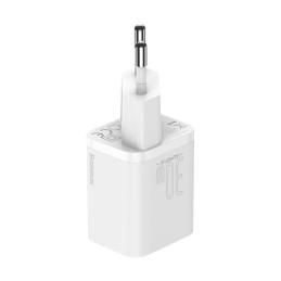 Baseus Super Si 1C greitas įkroviklis USB Type C 30W Power Delivery Quick Charge baltas (CCSUP-J02)
