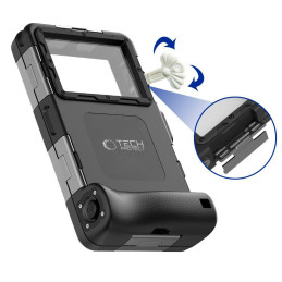 Tech-Protect Waterproof Case, atsparus vandeniui IPX8, skirtas išmaniesiems telefonams 4,7-6,7" - juodas