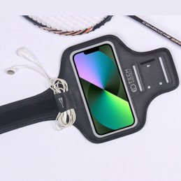 Armband Tech-Protect M2 sportinis universalus išmaniesiems telefonams iki 6,8" su kišenėmis - juodos spalvos