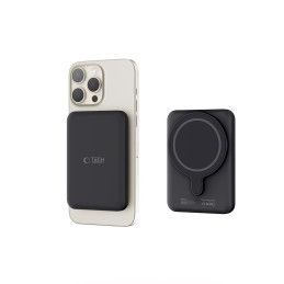 Tech-Protect LifeMag PB10 Powerbank su MagSafe 5000mAh 15W USB-C prievadu - juodas + USB-C laidas