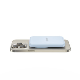 Tech-Protect LifeMag PB10 Powerbank su MagSafe 5000mAh 15W USB-C prievadu - mėlynas + USB-C laidas