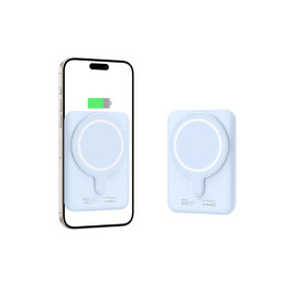 Tech-Protect LifeMag PB10 Powerbank su MagSafe 5000mAh 15W USB-C prievadu - mėlynas + USB-C laidas